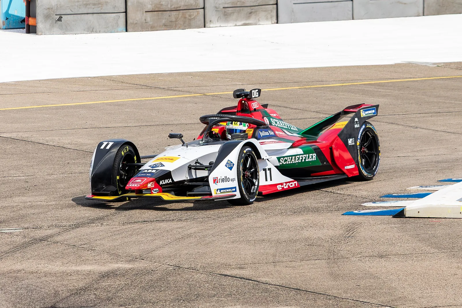 Lucas di Grassi (11), Audi Sport ABT Schaeffler Formula E Team, 1st practice session of the 2019 Berlin E-Prix, Berlin, GermanyBerlin-Tempel