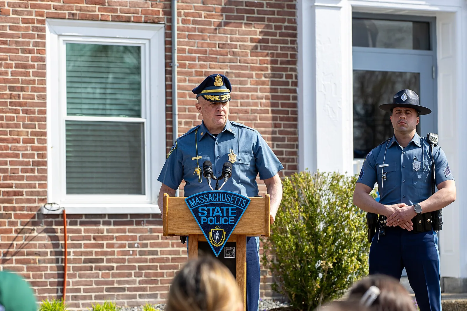 "Governor Maura Healey, Secretary of Public Safety and Security Terrence Reidy, Undersecretary of Law Enforcement Gina Kwon and Massachusett