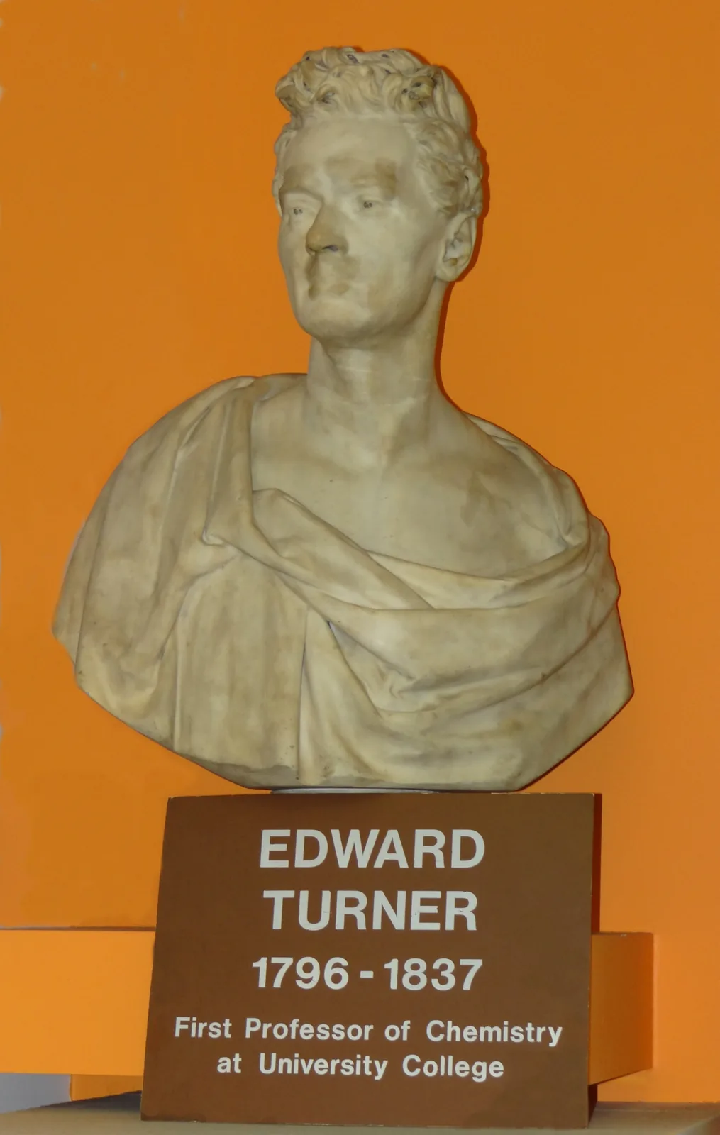 Bust of Edward Turner at Turner Laboratory, UCL
Proceeds donated by his students, bust by Timothy Butler