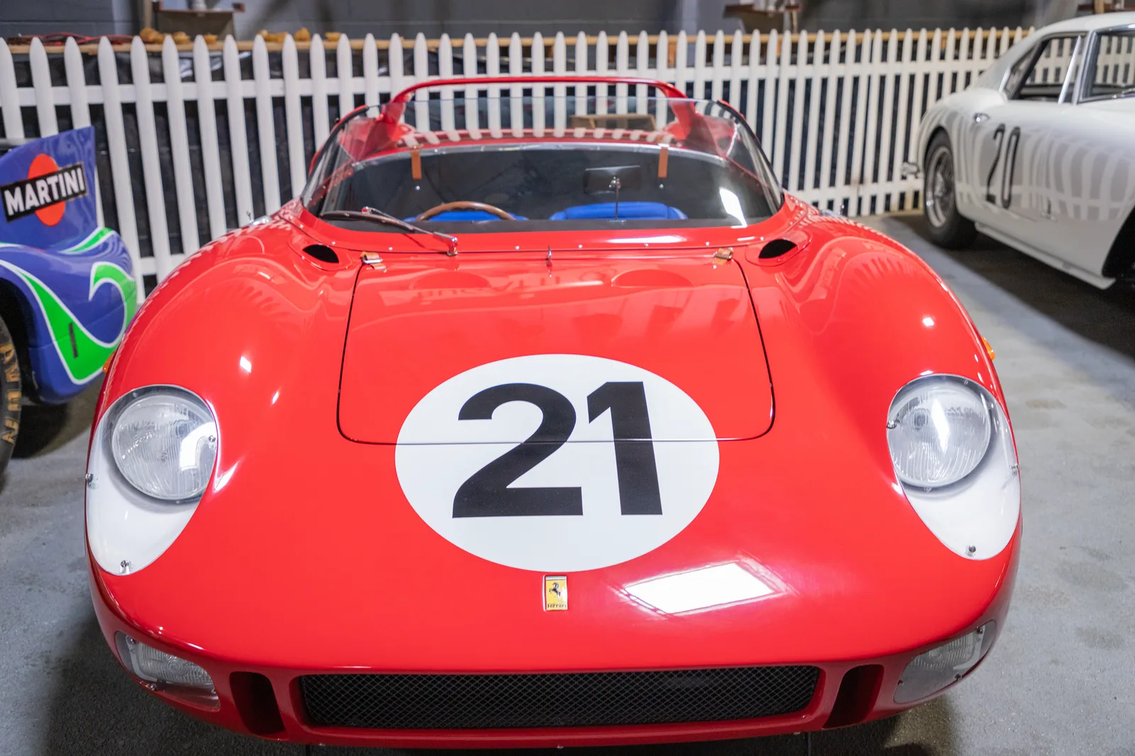 1963 model Ferrari 250 P at the Simeone Foundation Automotive Museum, on loan from Luigi Chinetti jr., this may be chassis no 0814.[1]