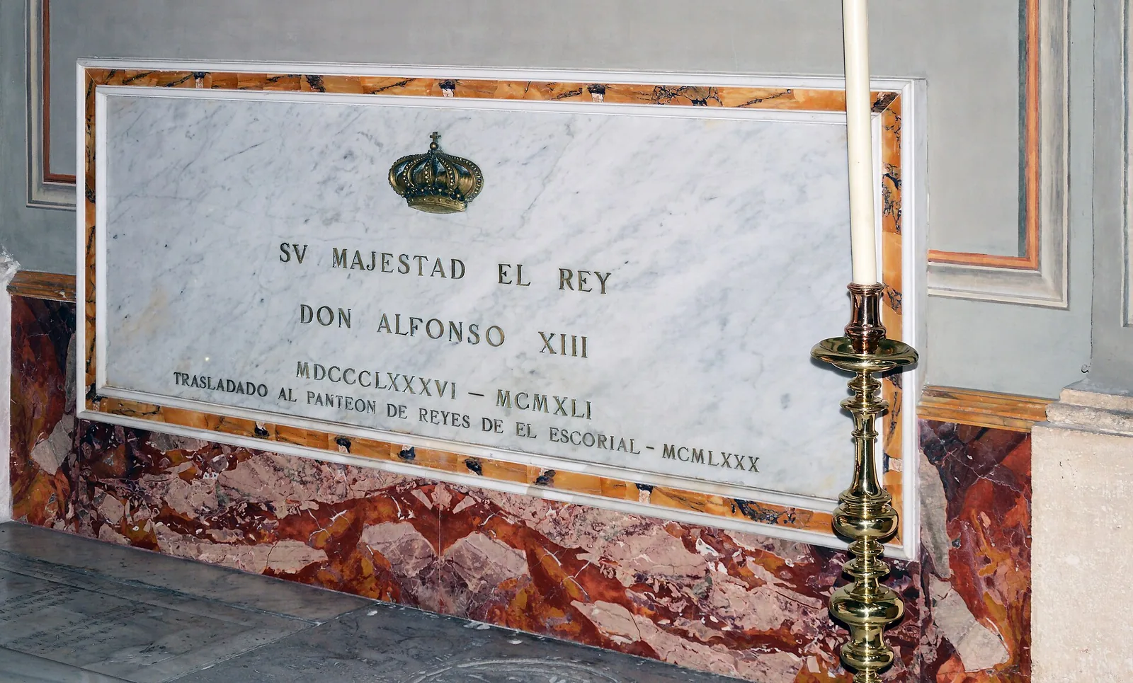 Former tomb of King Alfonso XIII of Spain in Rome
