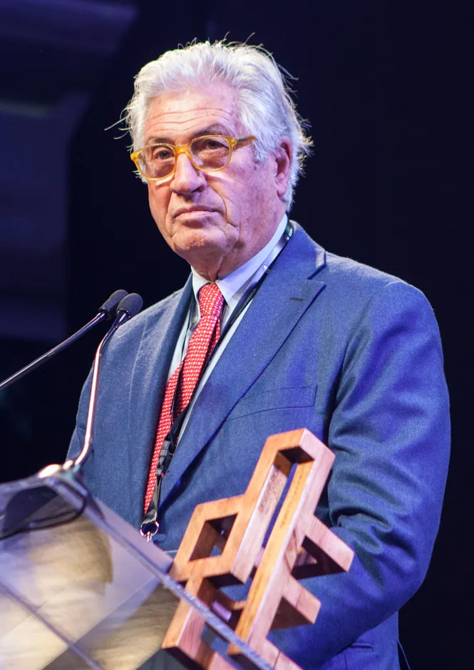 Giorgetto Giugiaro at the DesignEuropa Awards 2016 ceremony.