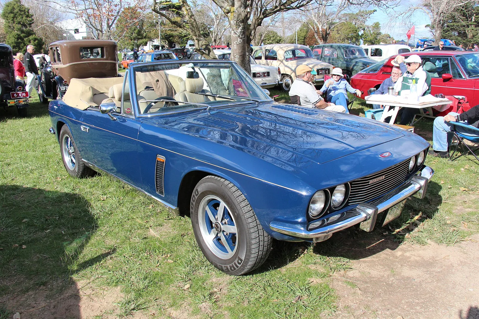 The Interceptor was built from 1966-1976, unique with its wrap around rear window and Mopar V8s.
1966 Mk 1; initially 383 V8 then in 1971 4