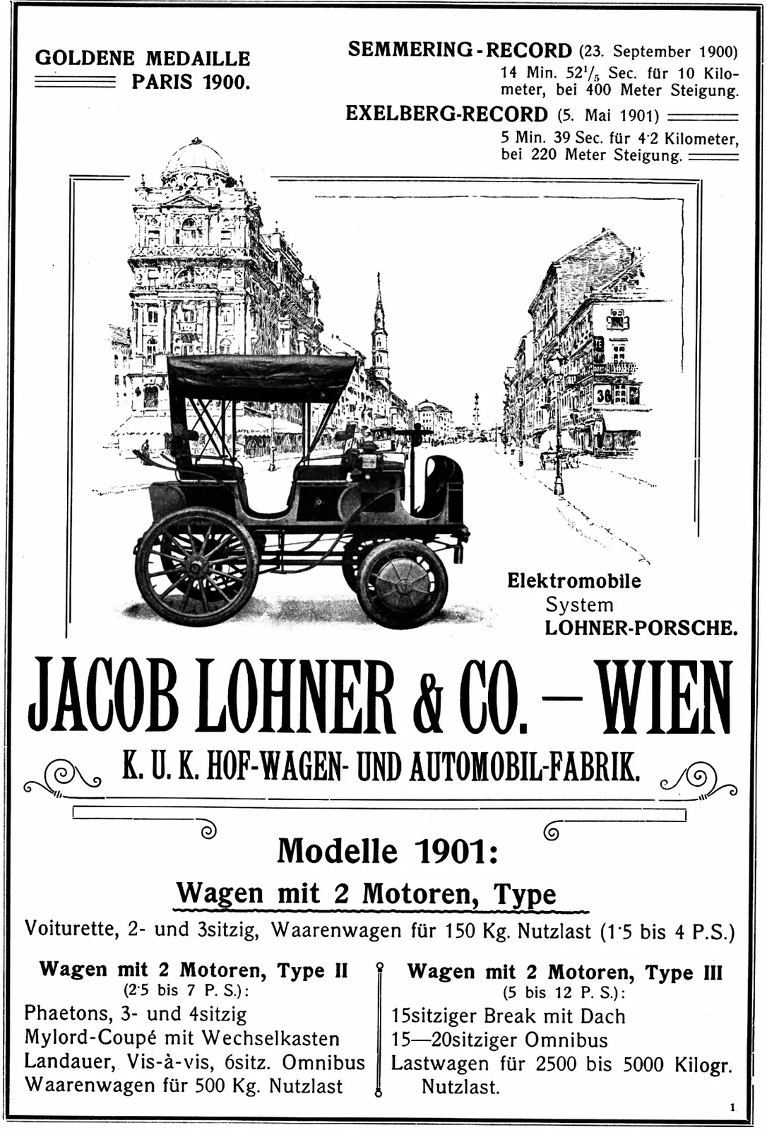 Jacob Lohner & Co. advertisement (1901)