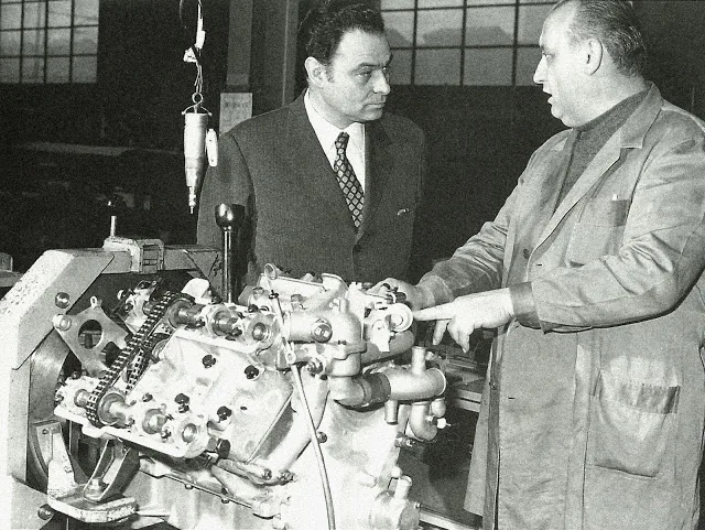 Giulio Alfieri and SM V6 engine he designed for the Citroen SM that was launched in 1970