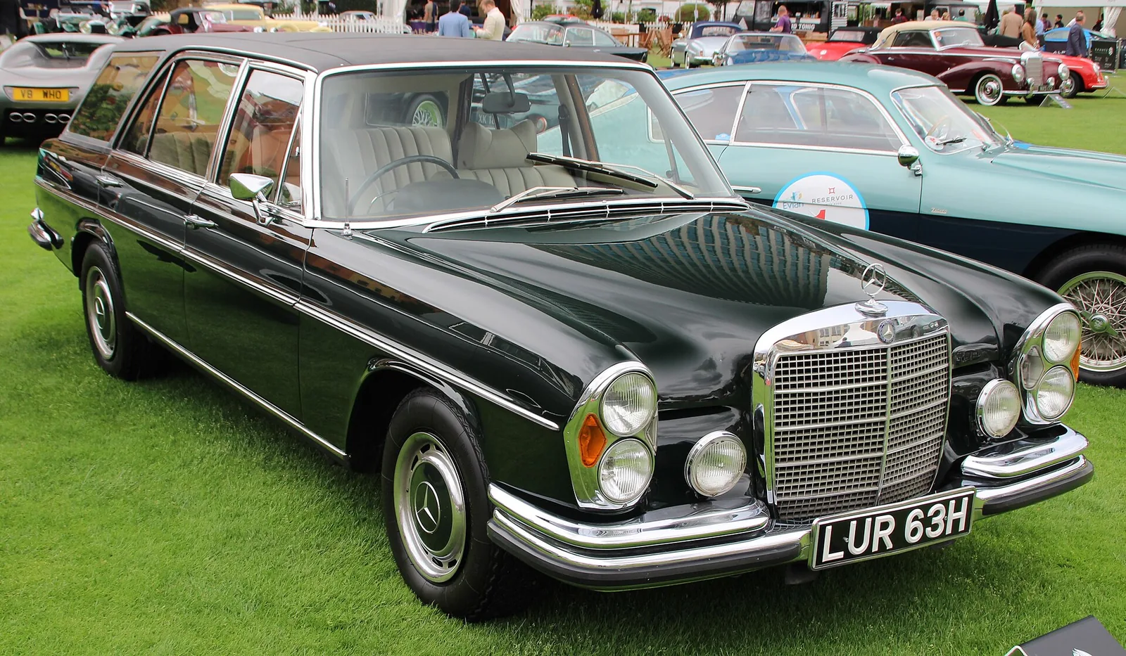 A Mercedes-Benz 300 SEL 6.3 taken at London Concours 2022.