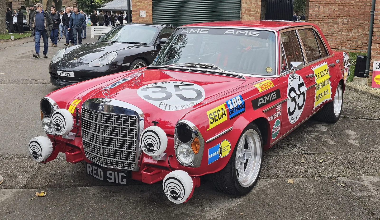 1971 Mercedes-Benz 280 SE red pig replica