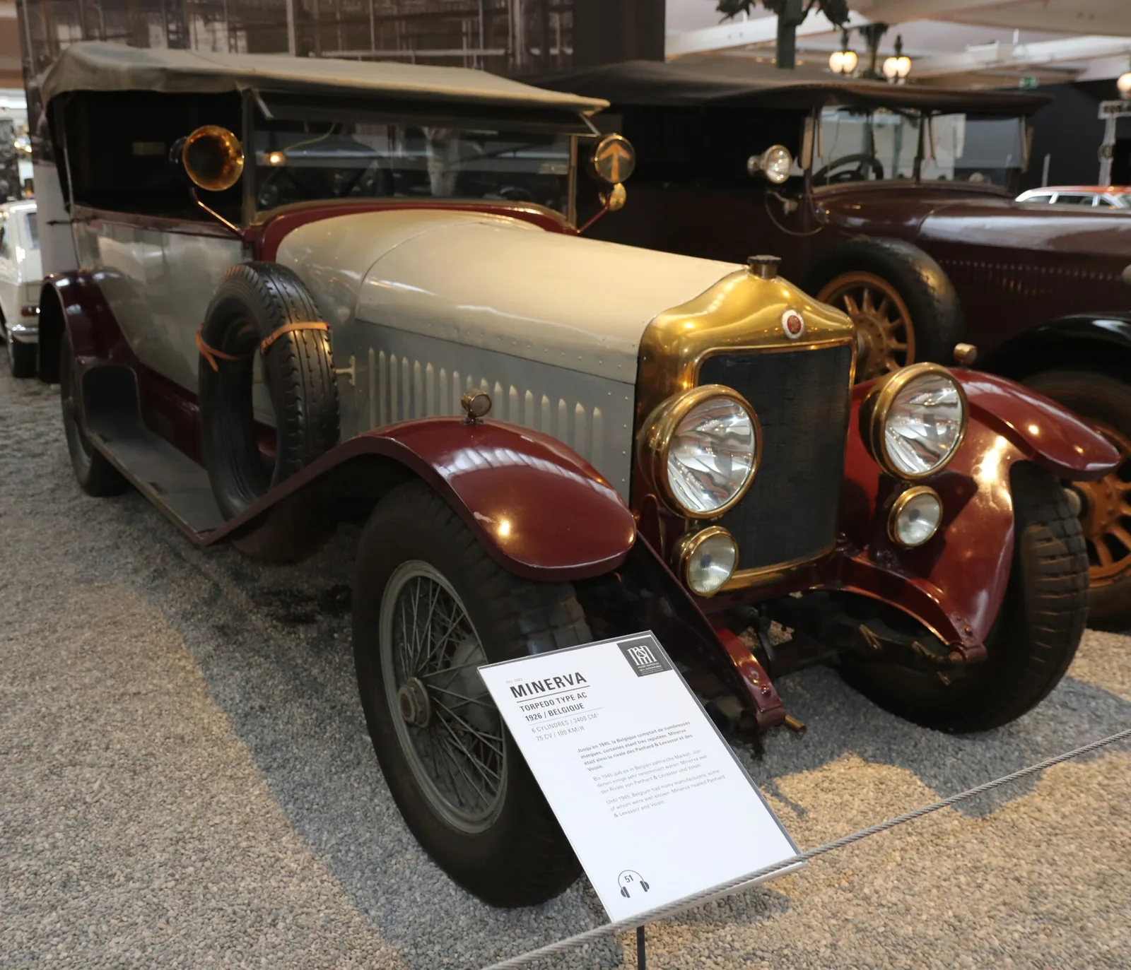 Minerva "Torpédo type AC" - 1926 - Musée National de l'Automobile à Mulhouse