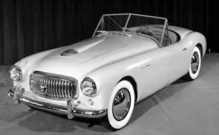 1951 sports car by Nash Motors - the Nash-Healey. The image is of a factory PR photo without a copyright.
The image was freely provided to