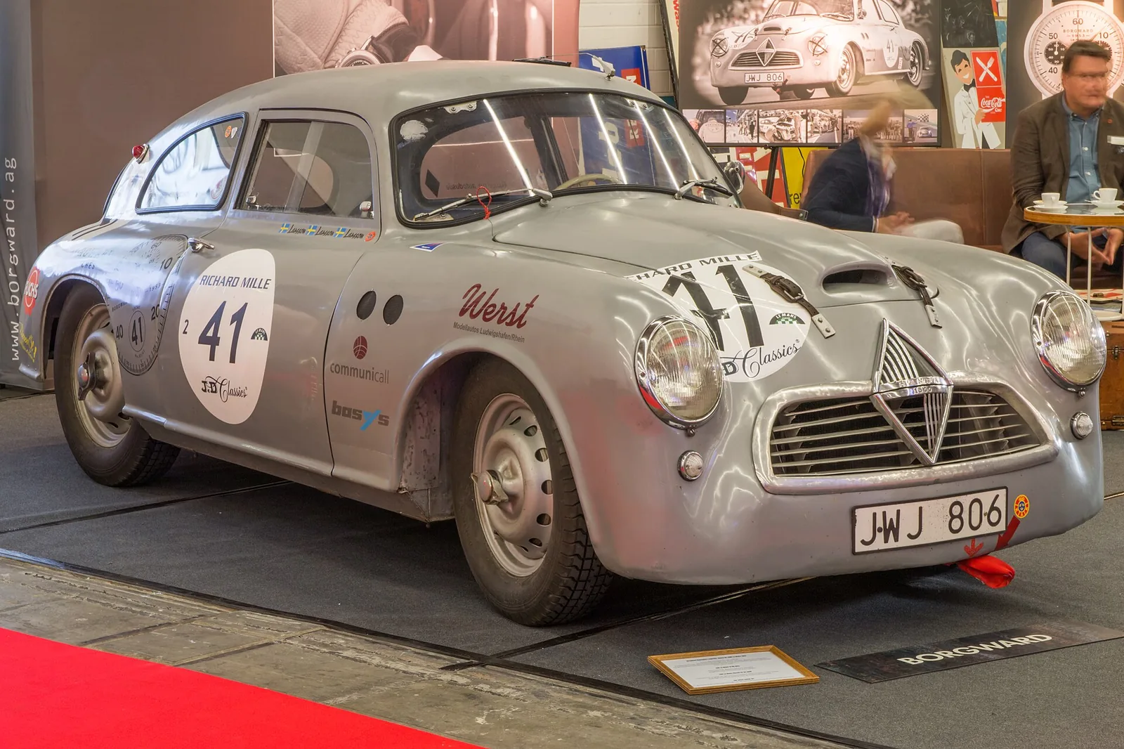 Borgward Hansa RS 1500Engine: Straight-four, 1498 cm³, 66 kWThree of these were built for the 24 hours of Le Mans 1953. This Hansa RS 1500 i