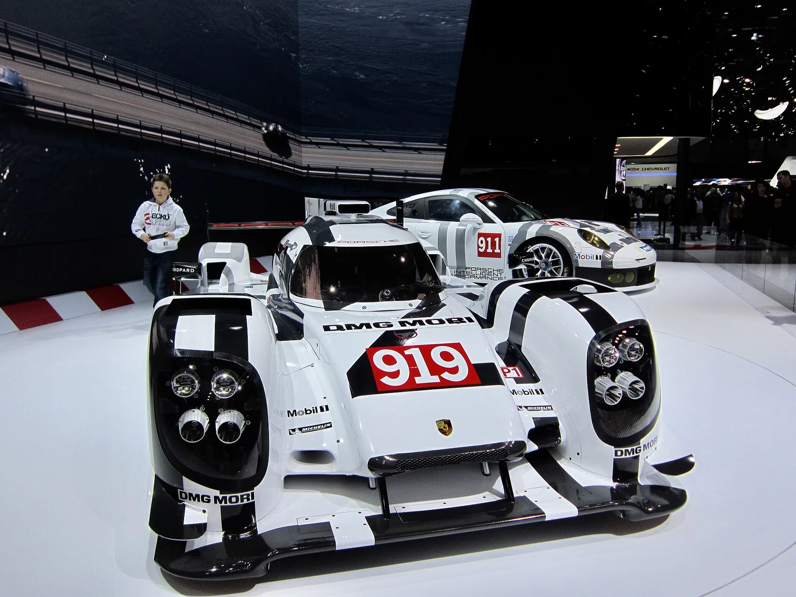 FIA WEC Porsche 919 hybrid and 911 RSR , GIMS 2014 (Ank Kumar)