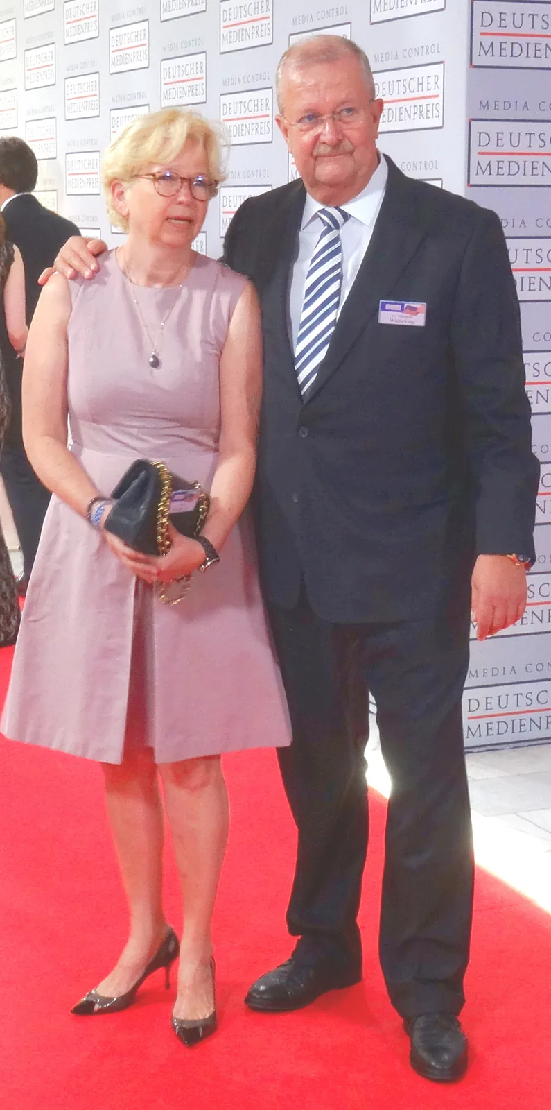 Wendelin Wiedeking mit Ehefrau Ruth auf der Verleihung des Deutschen Medienpreises 2016 im Mai 2017 in Baden-Baden