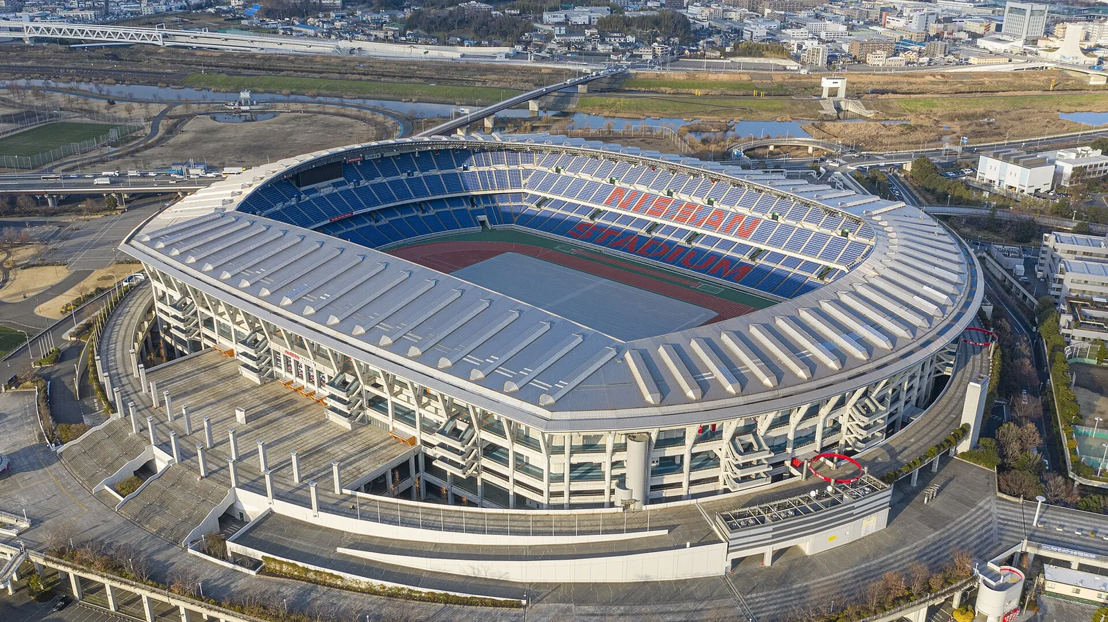 Aerial view of International Stadium Yokohama, Japan