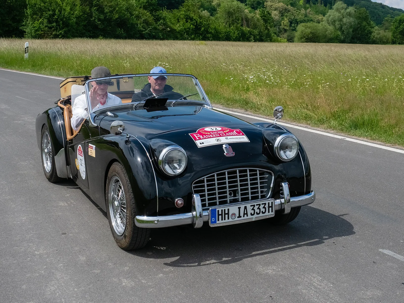 Triumph TR3 at the Sachs Franken Classic 2018 Rally, Stage 2