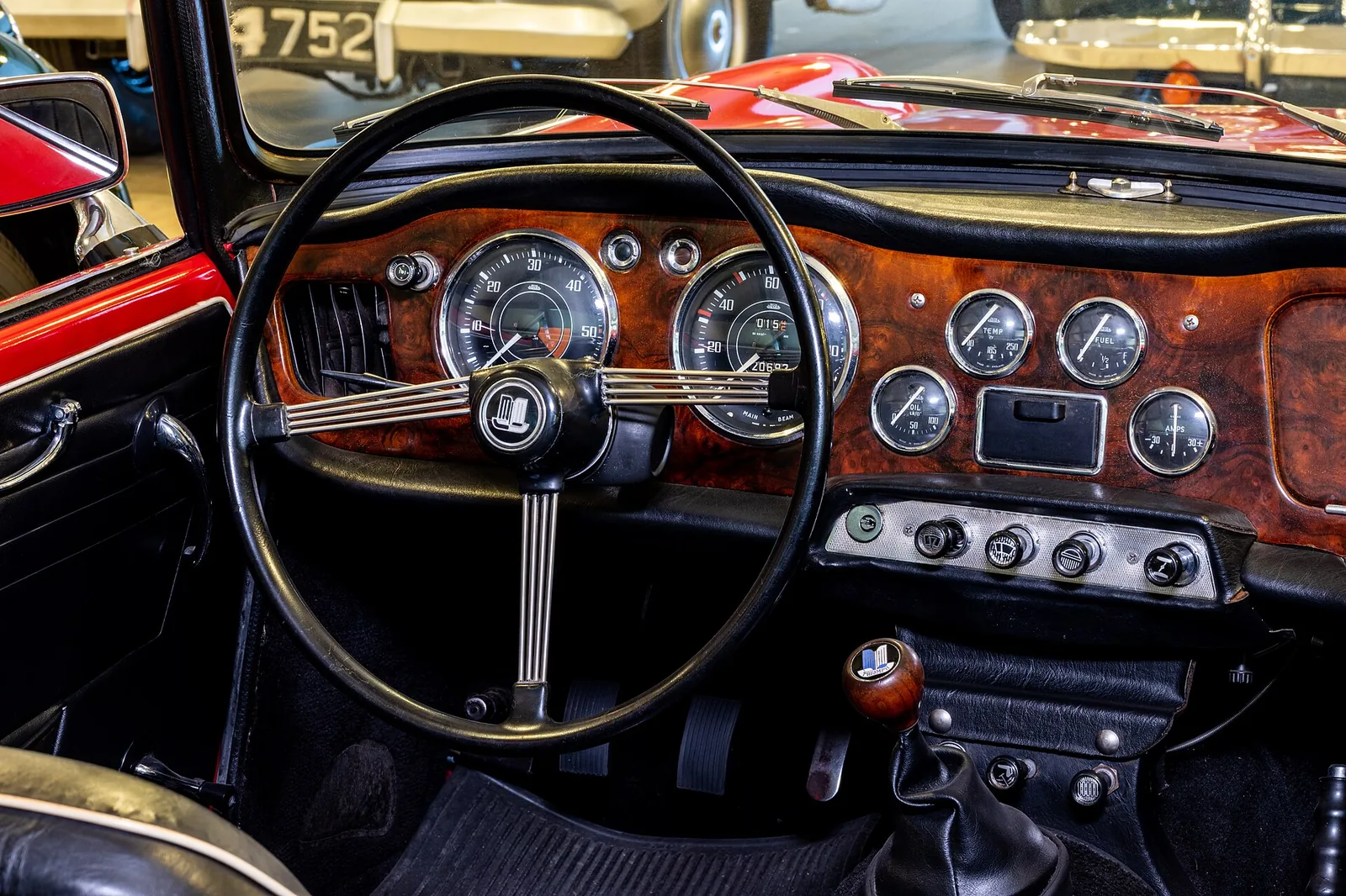 Triumph TR4 (steering wheel), Nottuln, North Rhine-Westphalia, GermanyNote: Taken in the classic car museum in Nottuln with the kind permiss