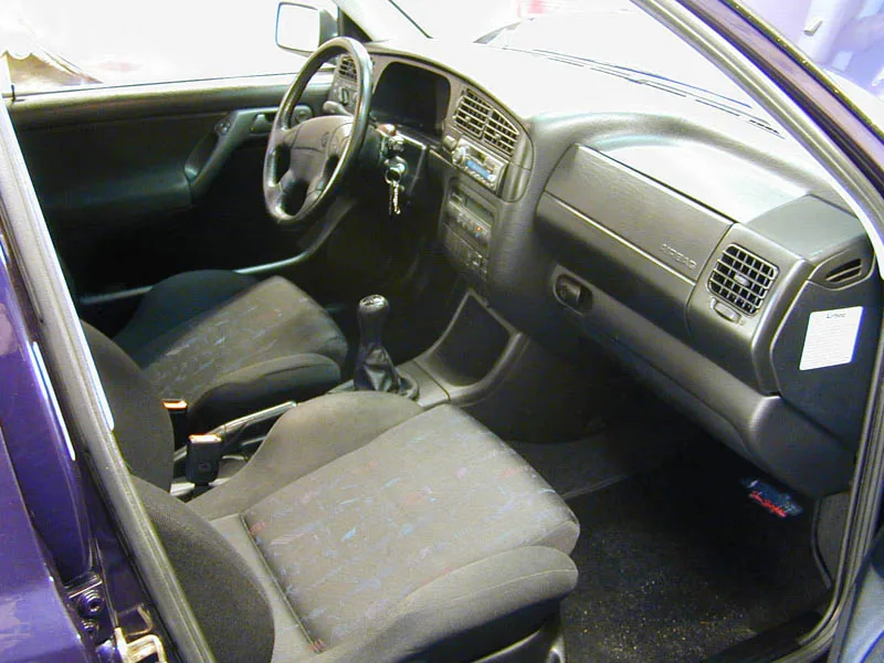 The interior of a MY 1996 Volkswagen Golf Mk3 GTI 16V