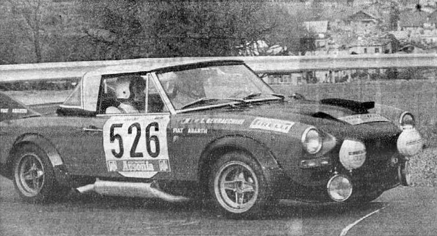 Cesana Torinese (Turin, Italy), October 1973. Raffaele "Lele" Pinto and Arnaldo Bernacchini's Fiat Abarth 124 Rally Gr. 4 (no. 526) in the C